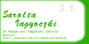 sarolta vagyoczki business card