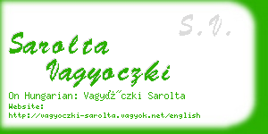 sarolta vagyoczki business card
